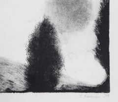 Au-dessus des arbres, monotype impressionniste de John Beerman