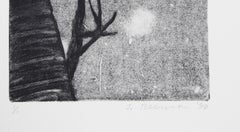Ramas y cielo, monotipo impresionista de John Beerman