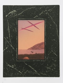 Clouds Over Bay, Impressionist Etching by John Beerman