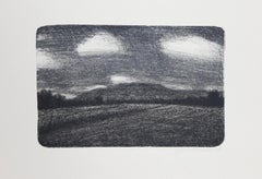 Field Before the Mountain, Impressionist Lithograph by John Beerman