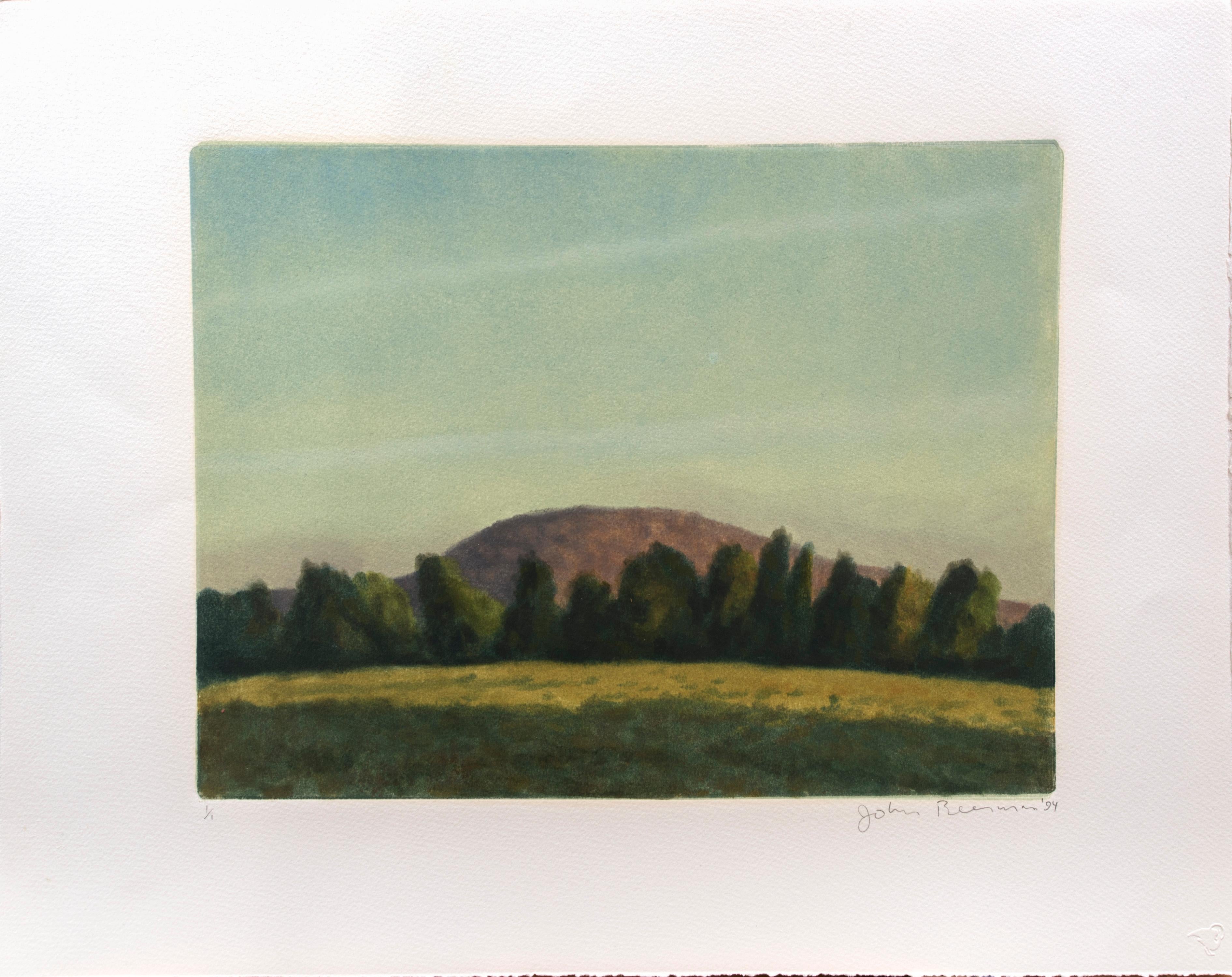 John Beerman Landscape Print - Landscape with Hill