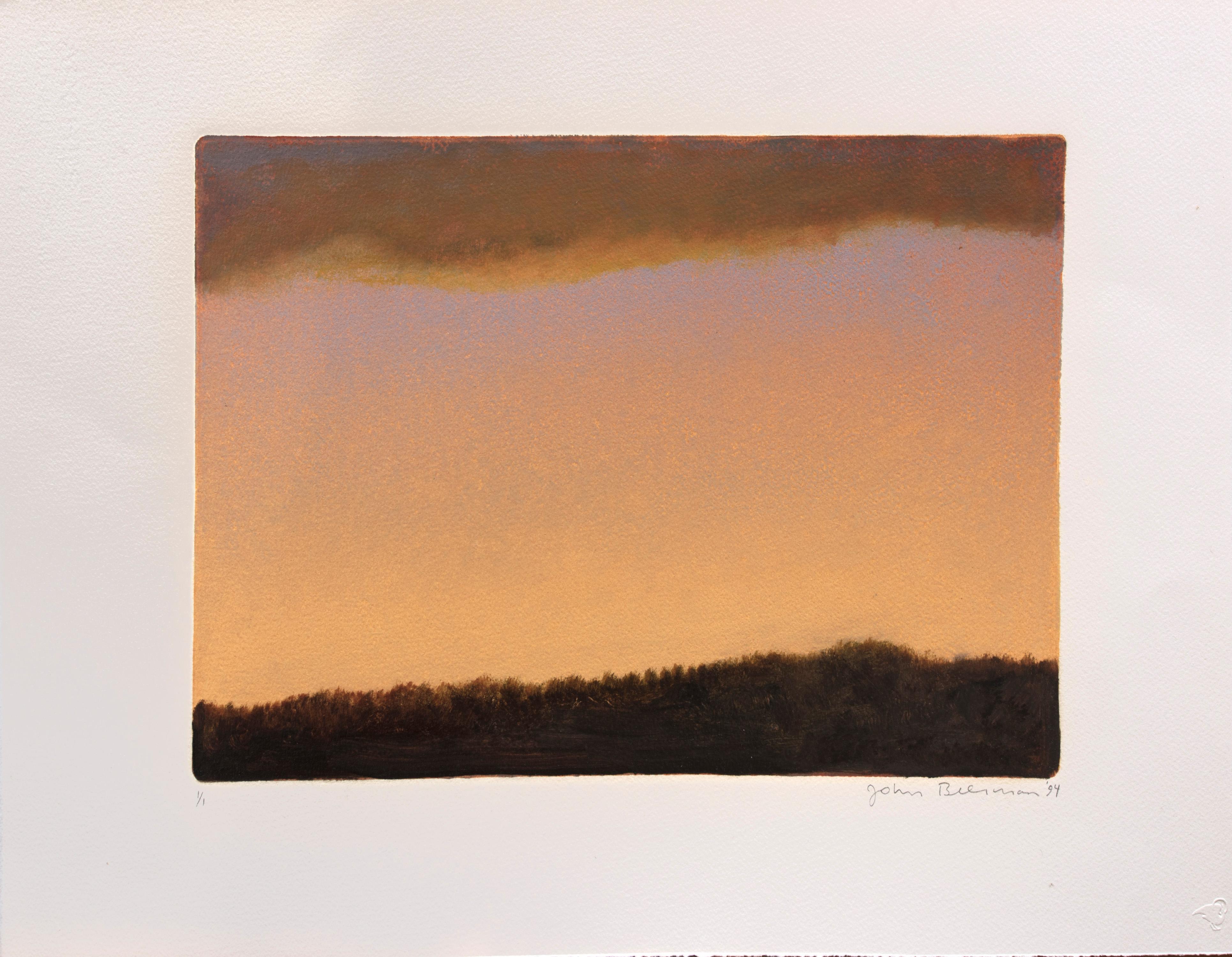 Landscape with Sunset II - Print by John Beerman