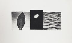 Leaf, Moon, and Sea, Impressionist Monotype by John Beerman