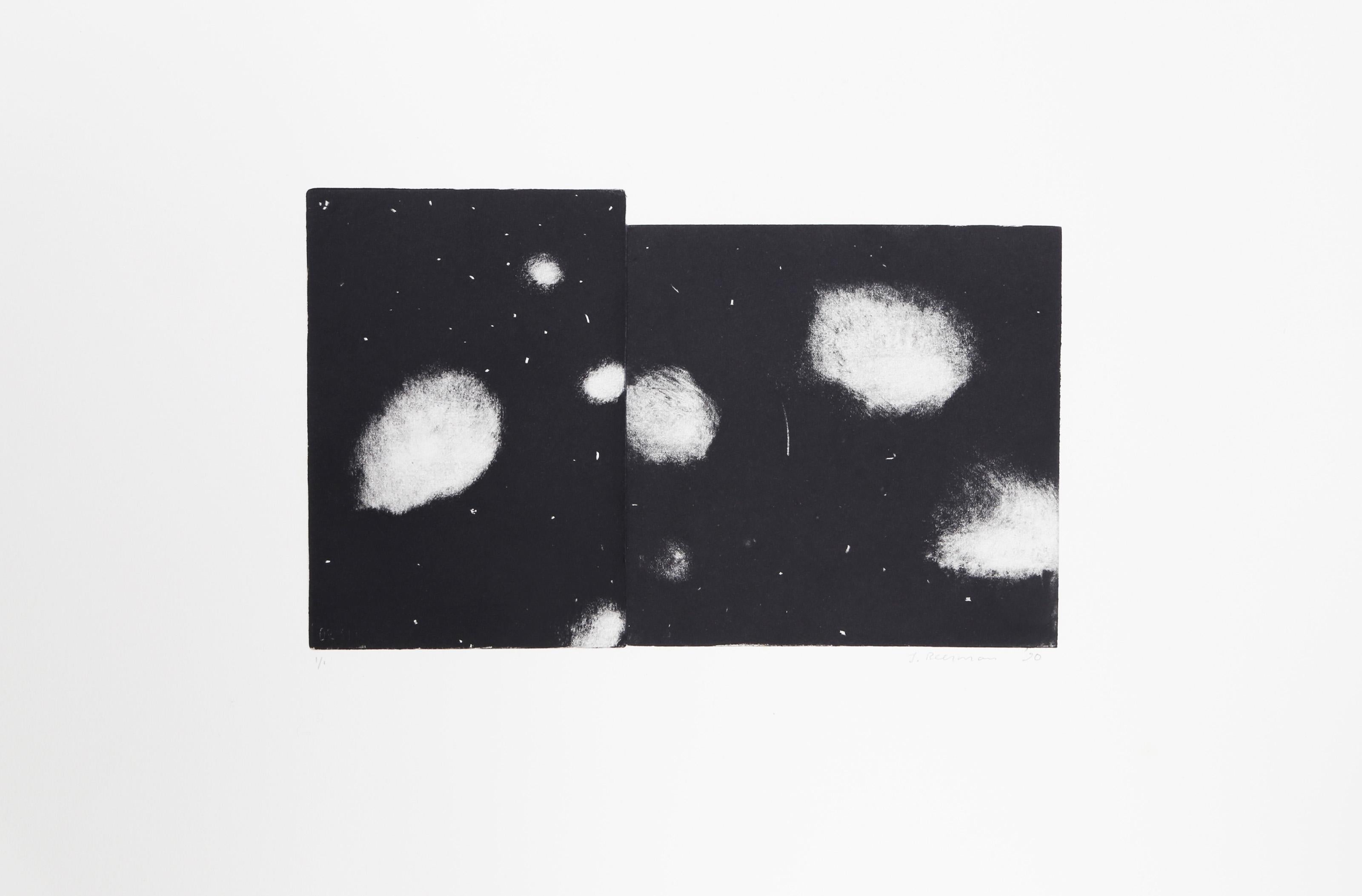 John Beerman, American (1958 - ) - Light and Darkness, Year:  1990, Medium:  Monotype, signed and numbered in pencil, Edition:  1/1, Image Size:  6 x 9.5 inches, Size:  13.5 x 22 in. (34.29 x 55.88 cm), Printer:  Sylvia Roth, Publisher:  Hudson