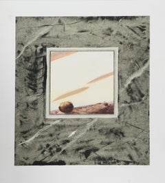 Stones and Overlook, Impressionist Monotype by John Beerman