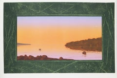 Sunset River, Impressionist Etching Aquatint by John Beerman