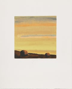Two Stones, Impressionist Monotype by John Beerman