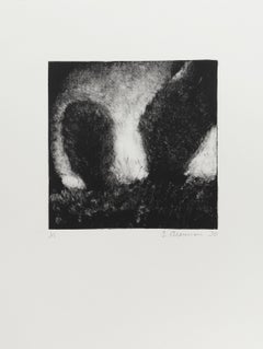 Two Trees, Impressionist Monotype by John Beerman