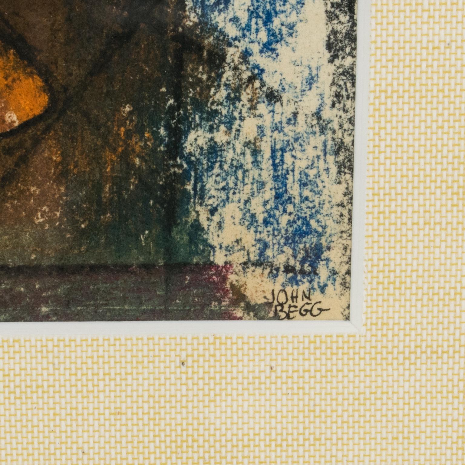 Kubistische Aktstudie, Pastellgemälde von John Begg im Angebot 4