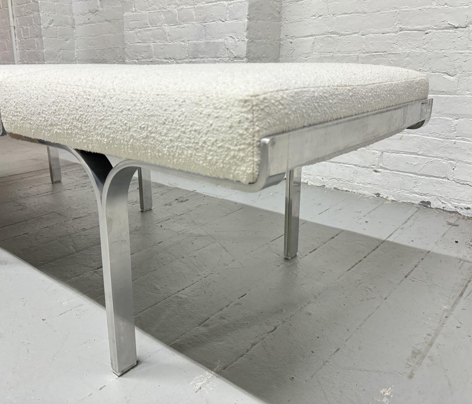 Mid-20th Century John Behringer 3-Seat Bench in Bouclé Mid Century Modern For Sale