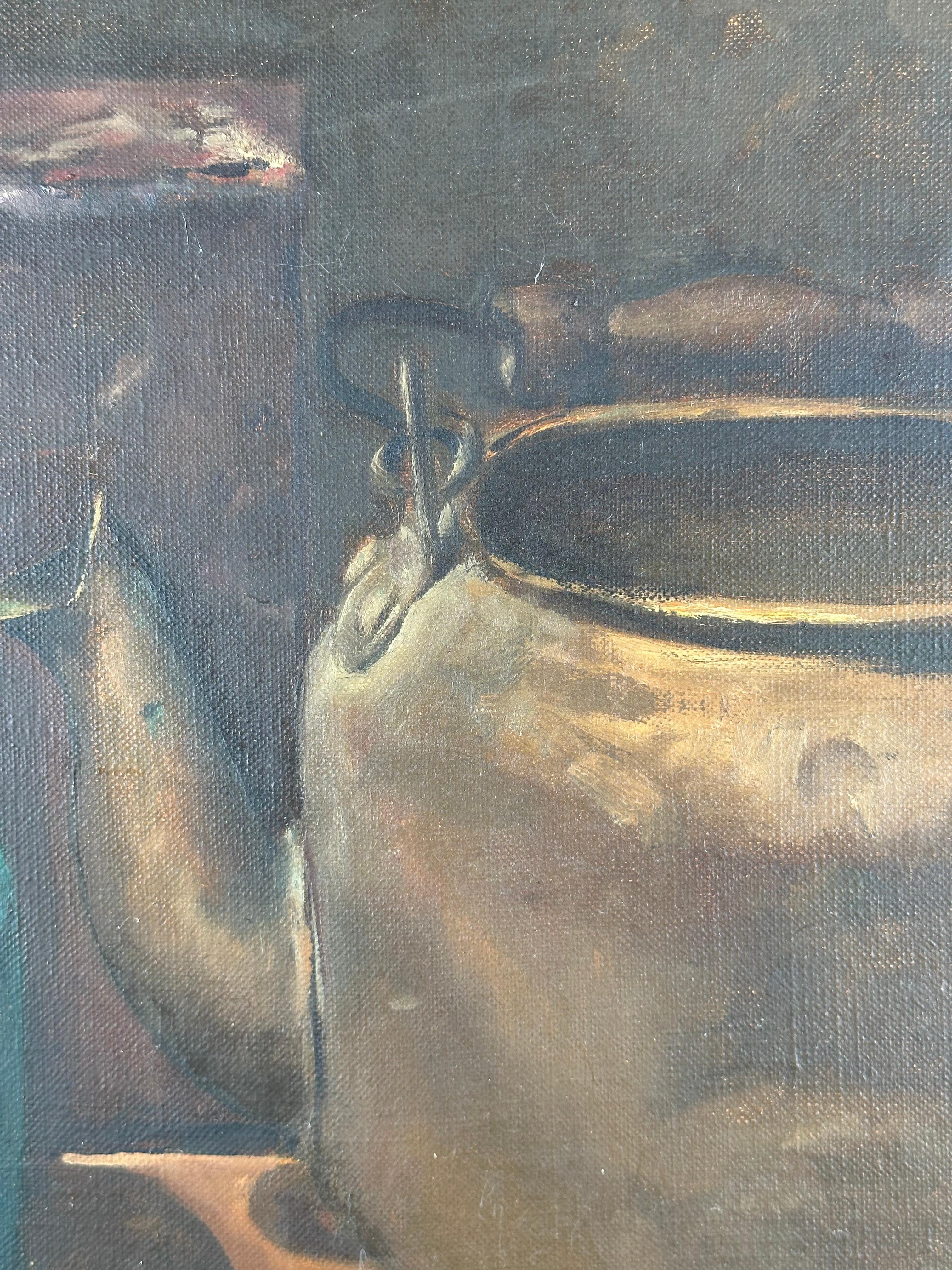 Stilleben mit Teekessel (Realismus), Painting, von John Bekavac