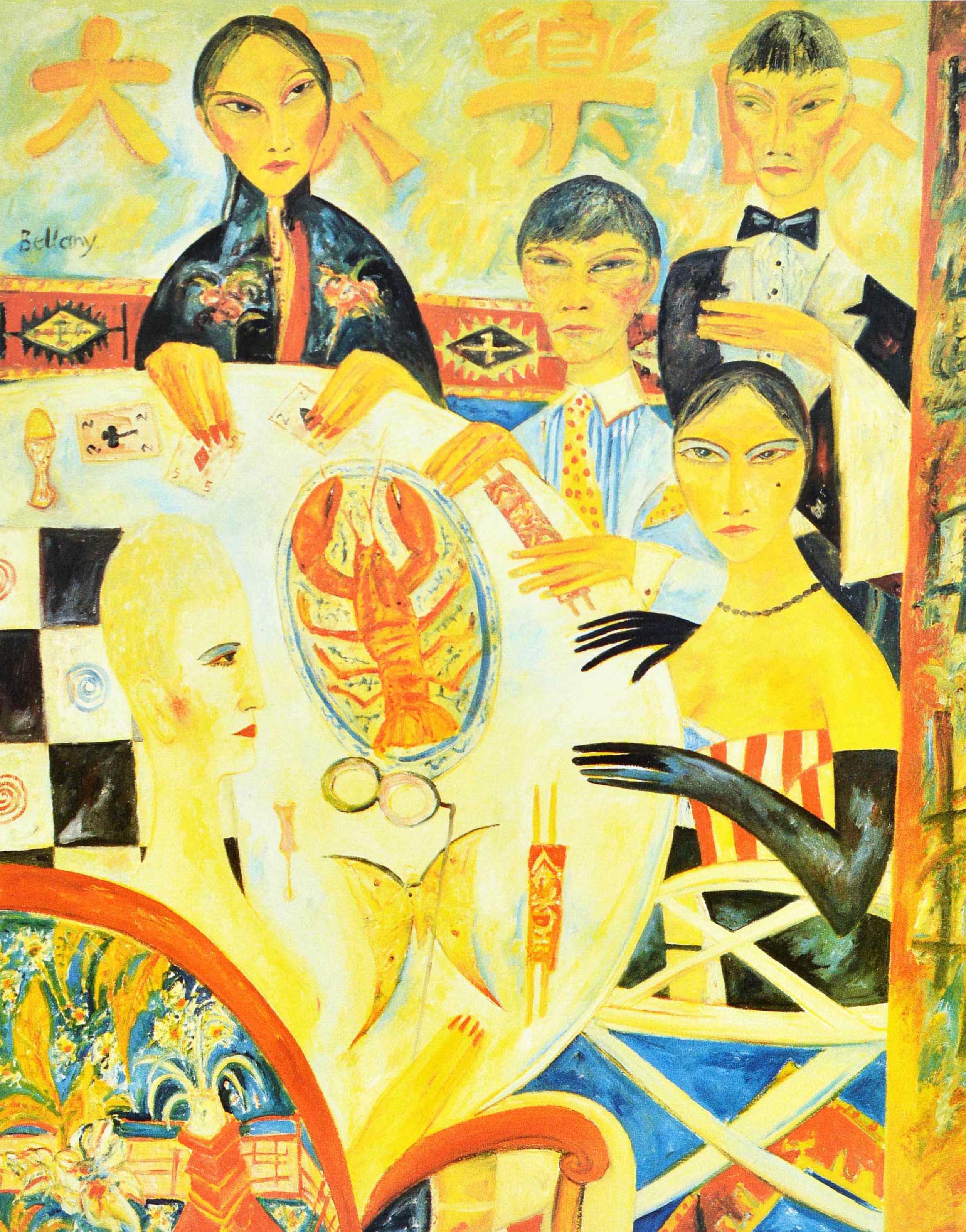 Poster originale d'epoca della metropolitana di Londra Ristorante Chinatown John Bells Arte - Print di John Bellany
