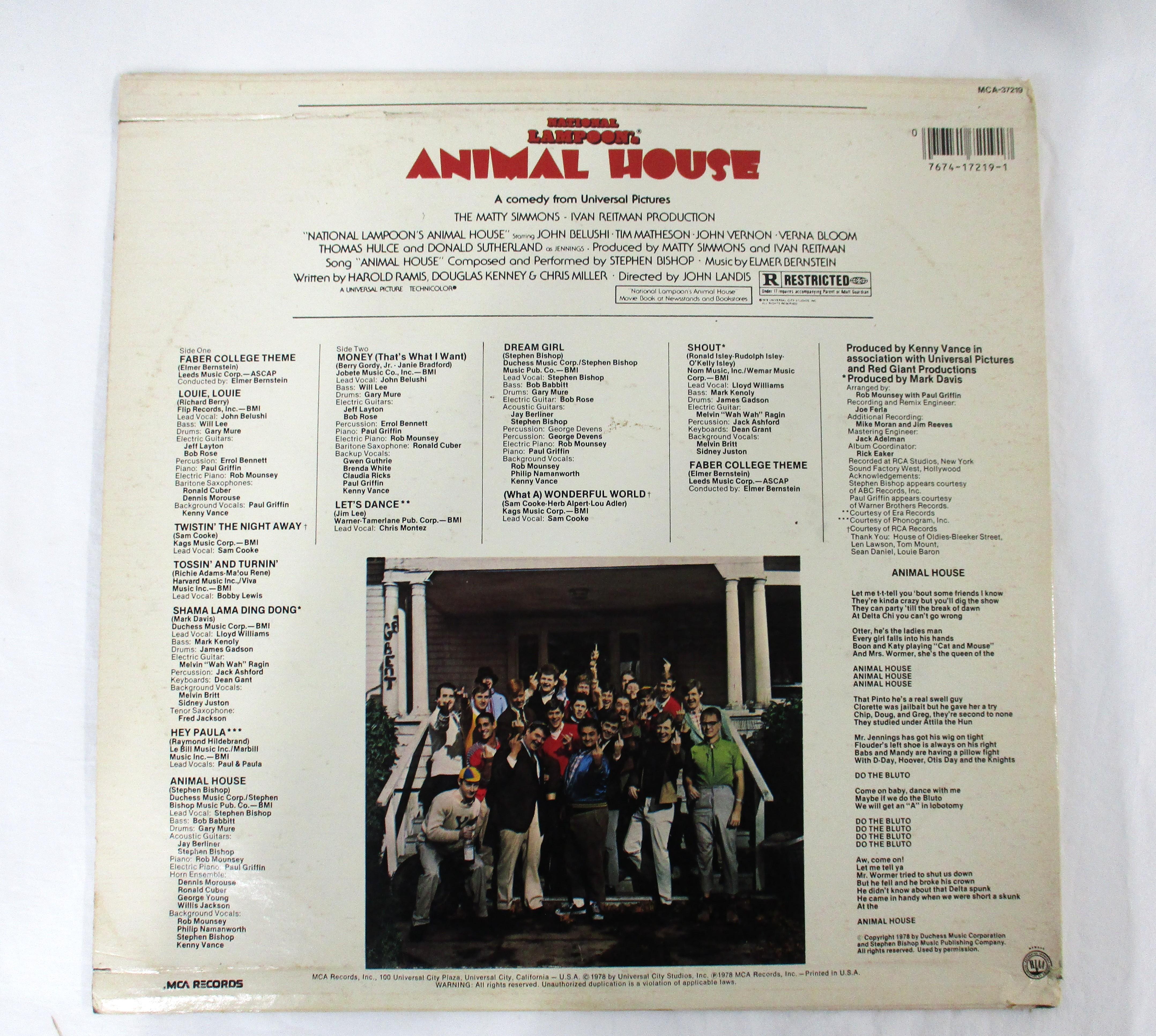 Album de disques Animal House autographié par John Belushi en vente 5