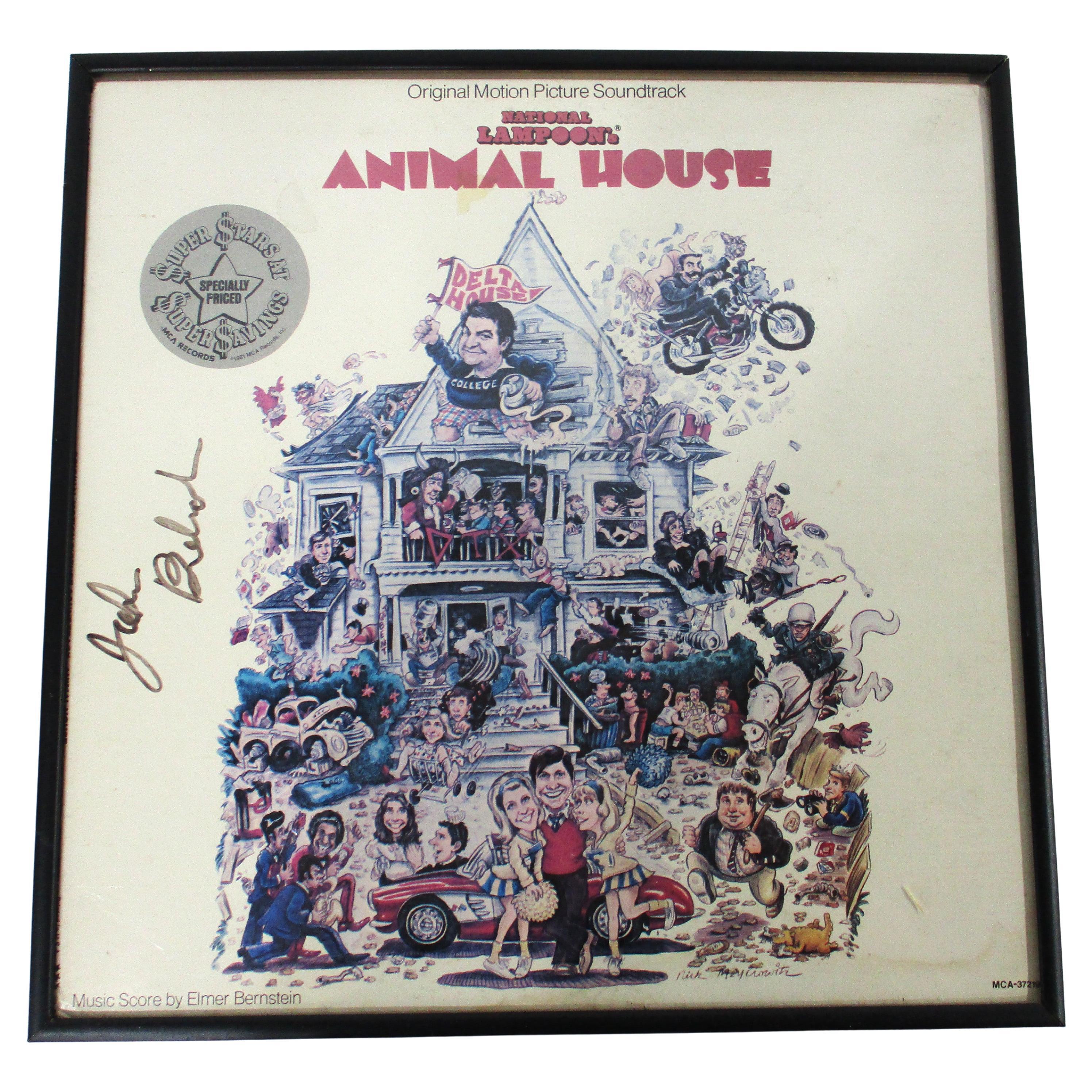 Album de disques Animal House autographié par John Belushi en vente