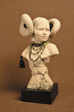 "MAIDEN'S HONOR" ZUNI BRONZE SCULPTURE