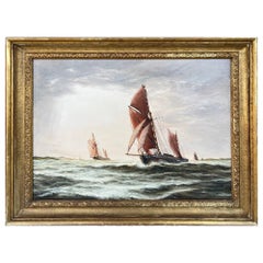 John Bentham-Dinsdale "Thames Entry" Oil on Canvas C. 1972