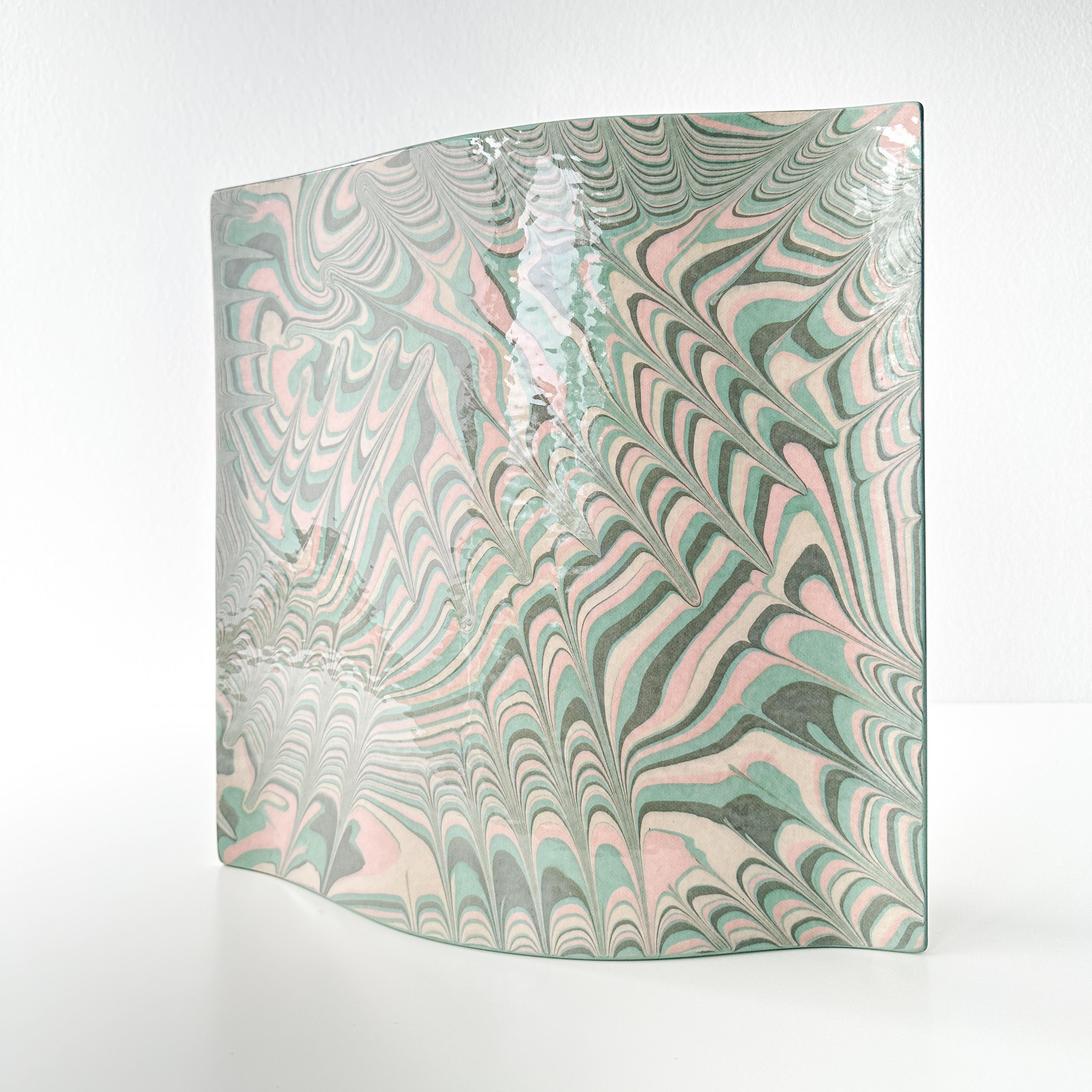 Céramique Vase postmoderne à glaçure marbrée John Bergen en vente