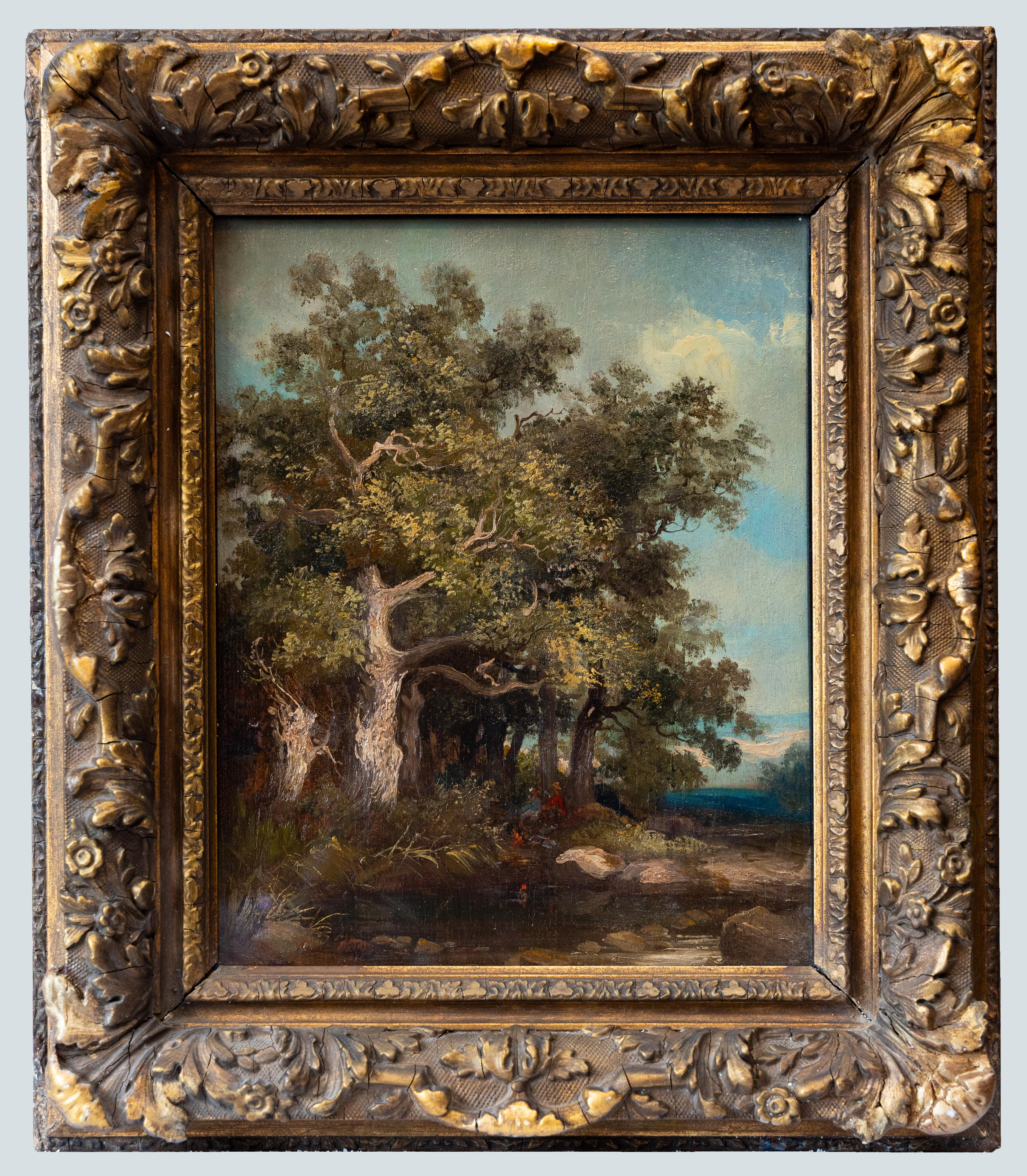 Landscape Painting de John Berney Crome - Paisaje arbolado