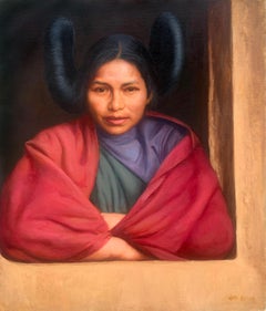 "Hopi Maiden", John Berry, Native American Indians, Oil/Canvas, 24x20 in.