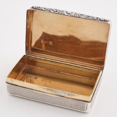 Tabacchiera John Bettridge Sterling Silver Birmingham 1826