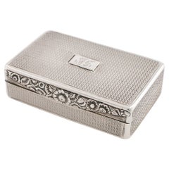 Tabacchiera John Bettridge Sterling Silver Birmingham 1826