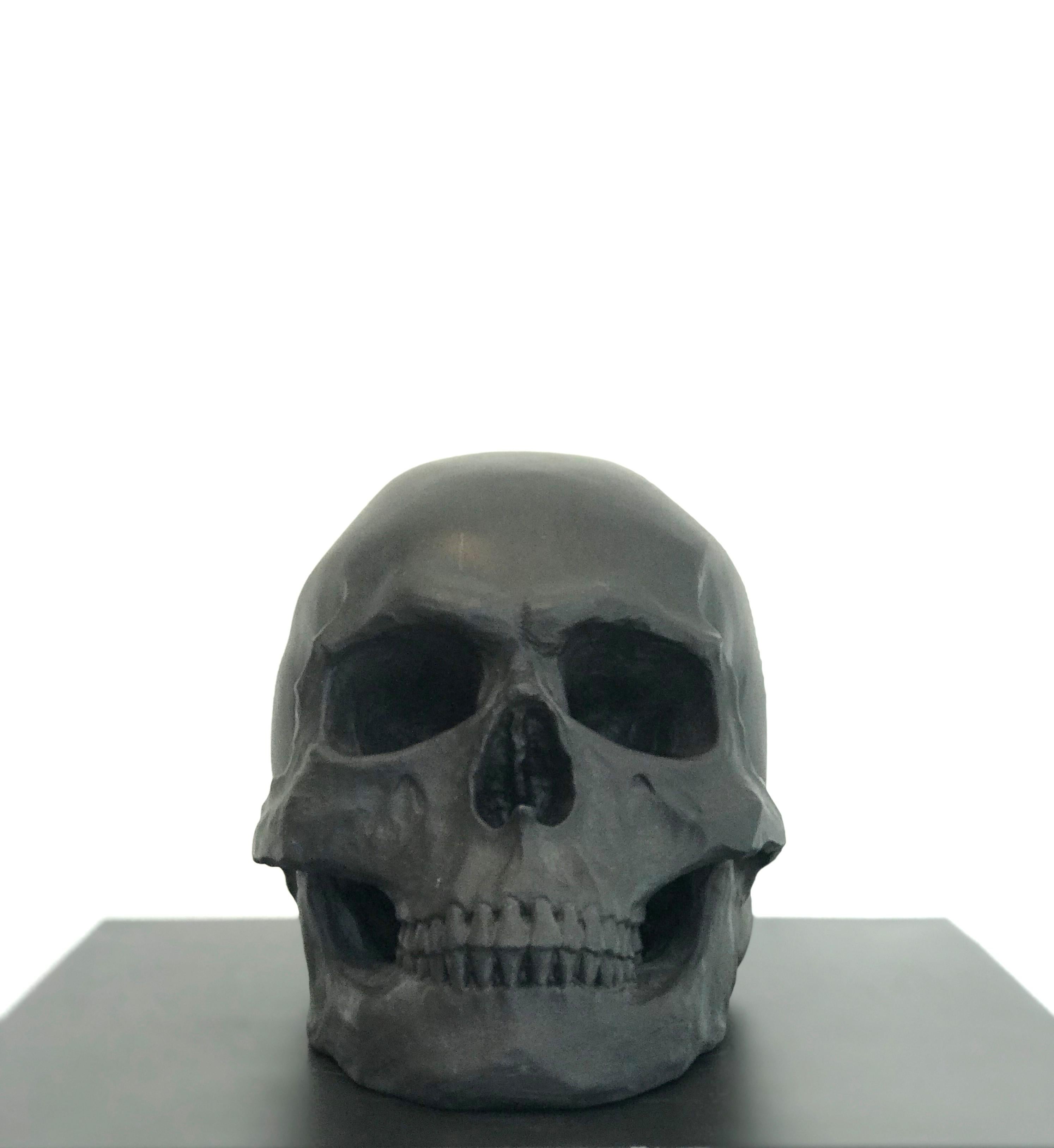 Human Skull I  - Sculpture by John Bizas