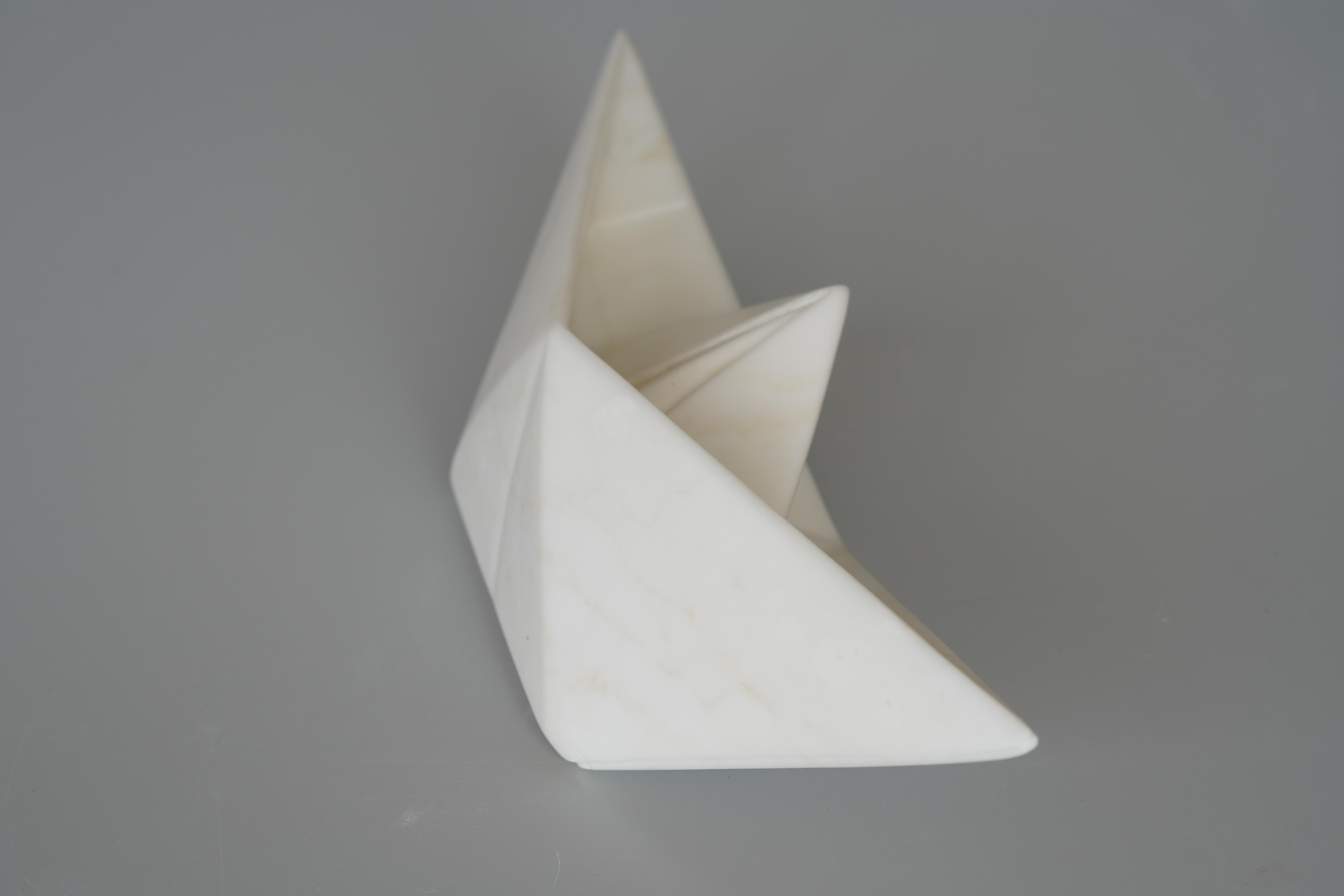 Paper boat - Contemporary Sculpture by John Bizas