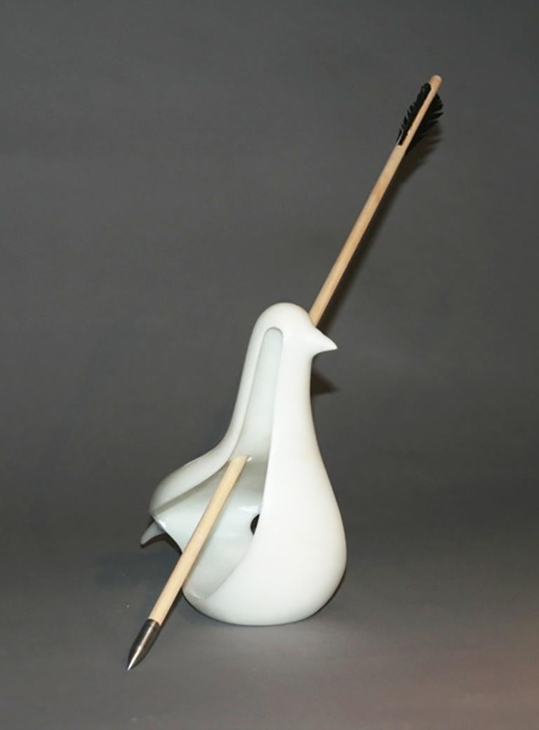 John Bizas Figurative Sculpture - Wounded Peace