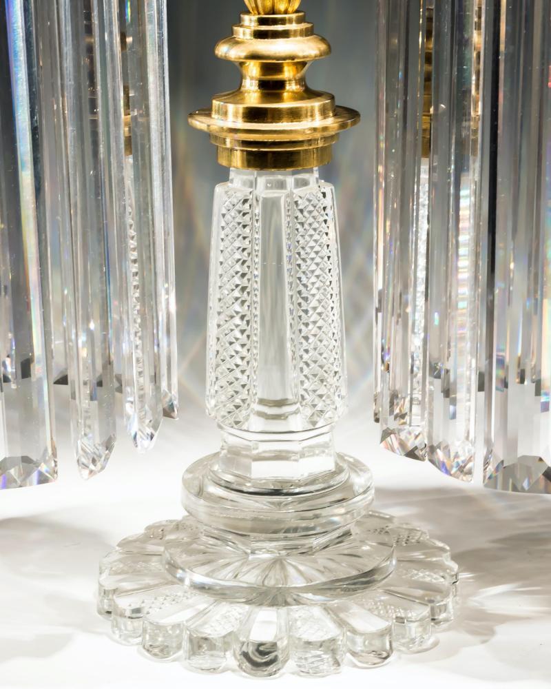 Début du XIXe siècle John Blades Candélabre Regency à pilier et taille en diamants en vente
