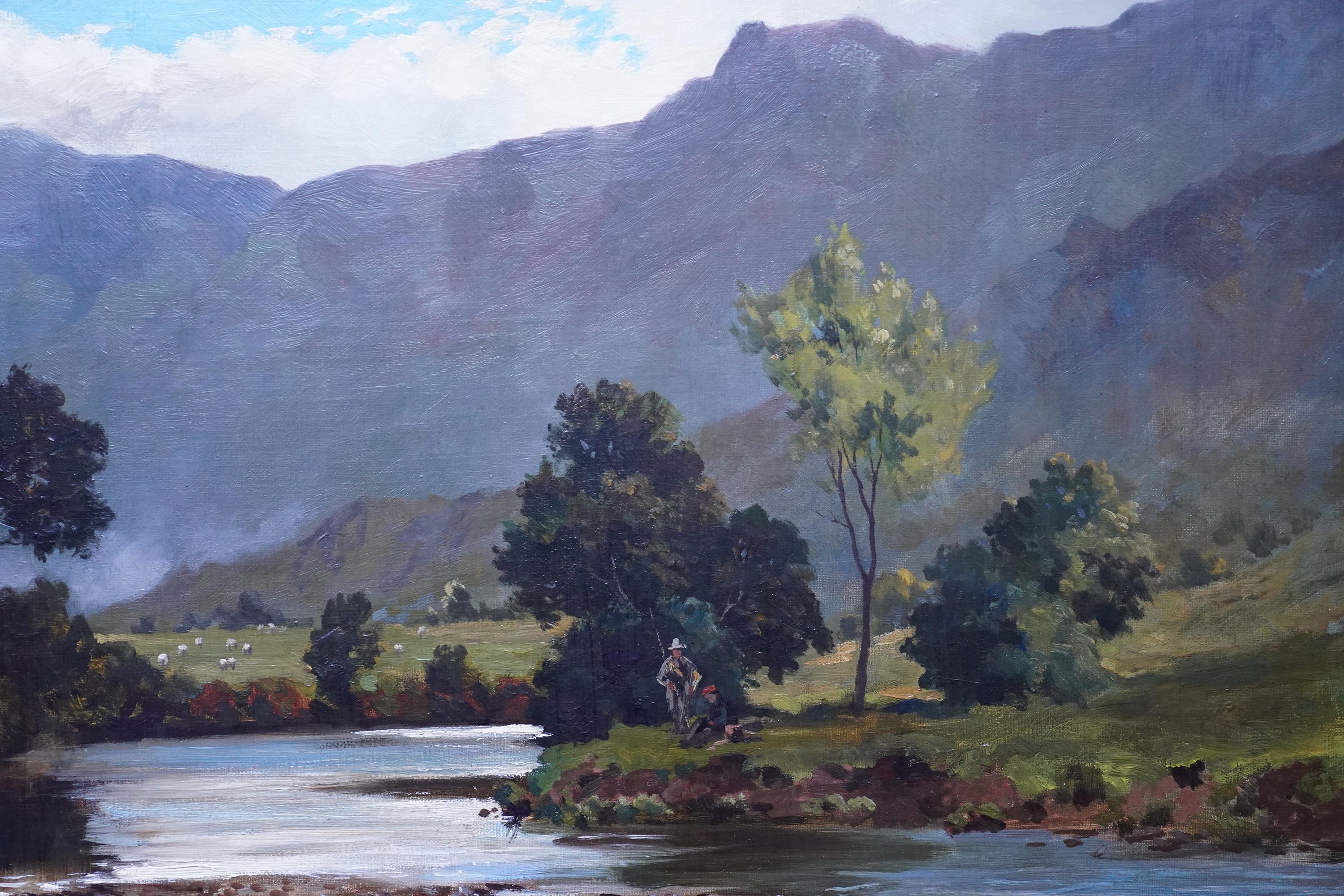 Flusss Garry Perthshire Landschaft - schottische Kunstausstellung 1876 Ölgemälde Schottland im Angebot 1