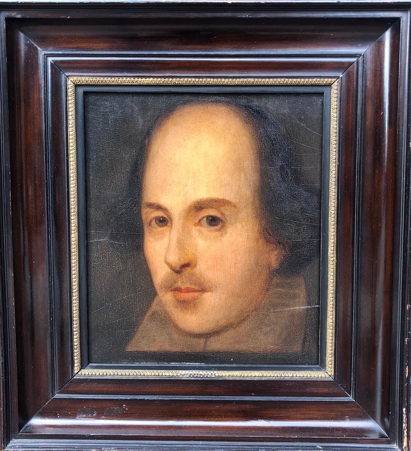 John Boaden  Portrait Painting - Intimate Portrait of William Shakespeare