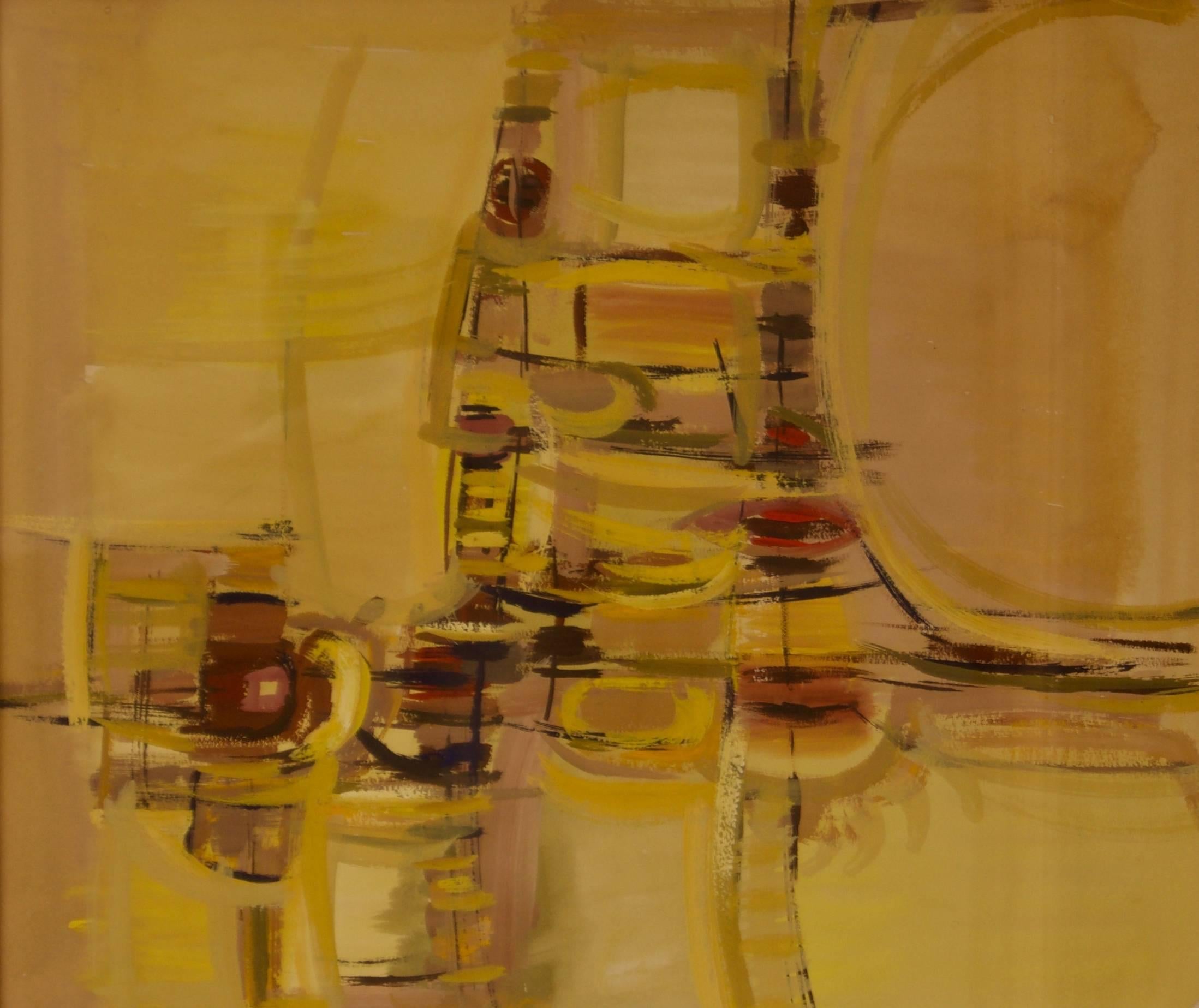 Abstract Rush Hour - Mid 20th Century Abstract Piece by John Bolam
