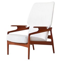 John Boné Reclining Lounge Chair in Teak Denmark 1960