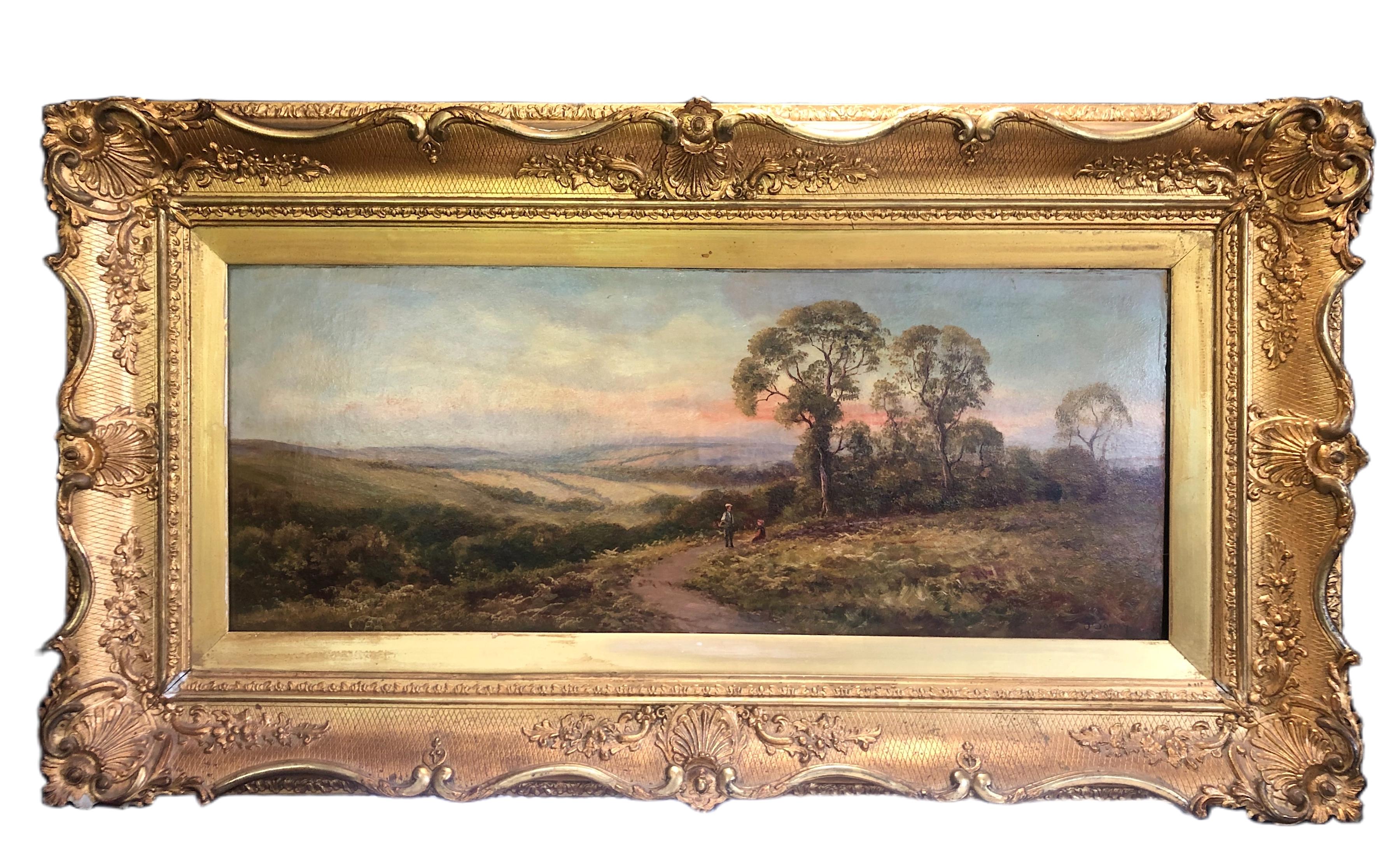Early 20th-Century Panoramic English Country Landscape