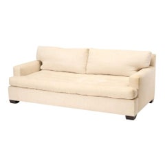 John Boone Upholstered Sofa in Cream Cotton Fabric