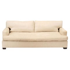 John Boone Upholstered Sofa in Cream Cotton Fabric