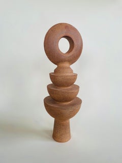 "Tótem 1" Escultura de cerámica abstracta de gres