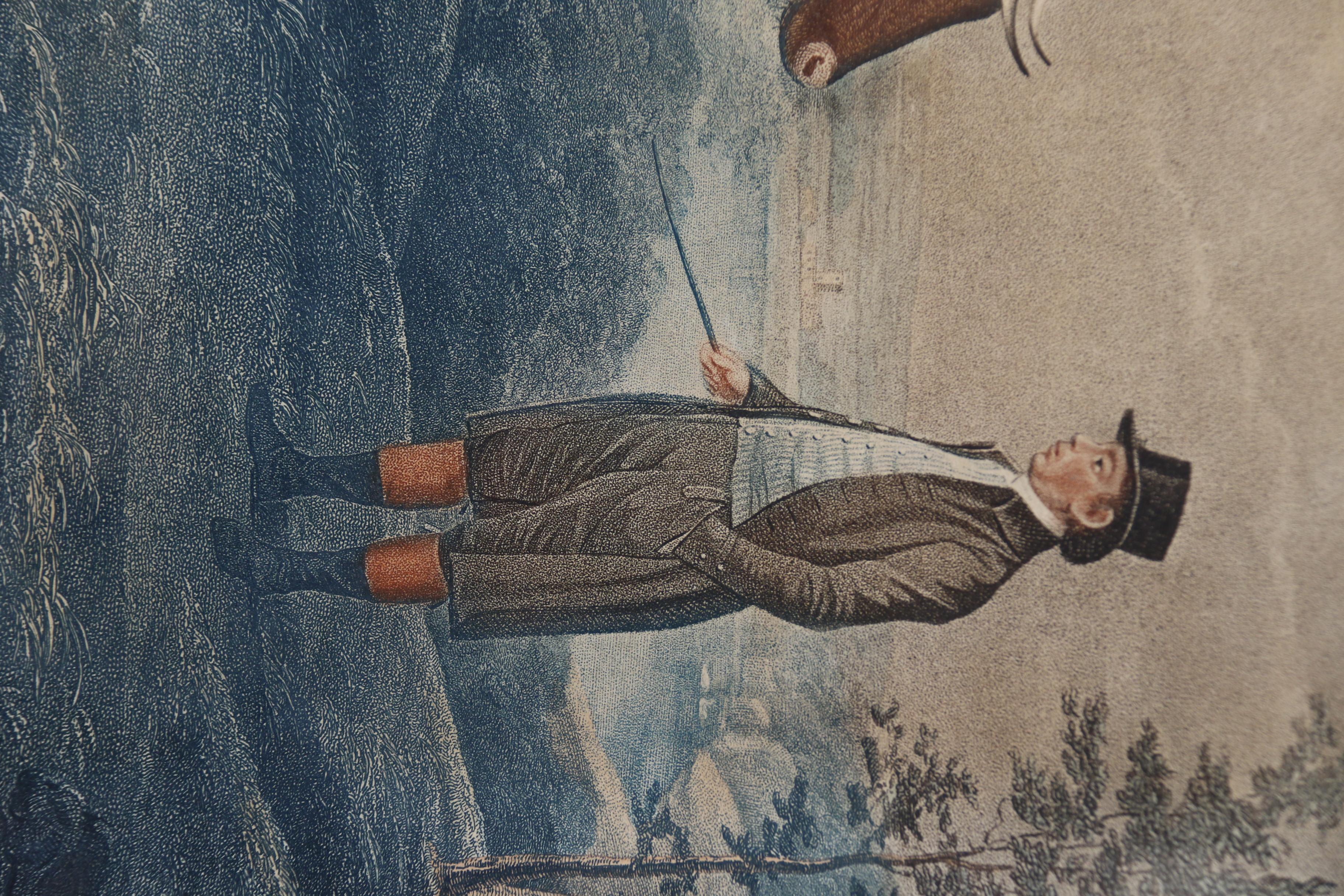 John Boultbee „Der Durham-Ox“, handkolorierte Gravur aus dem Jahr 1802, englisch  (Graviert) im Angebot