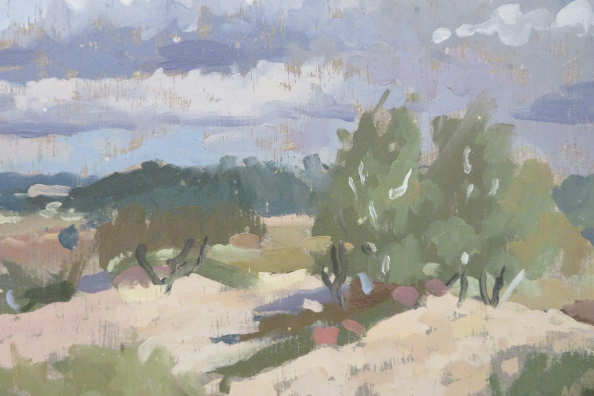 óleo inglés post impresionista ORIGINAL DE JOHN BOWEN (1941-2006) - Painting de John Bowen 