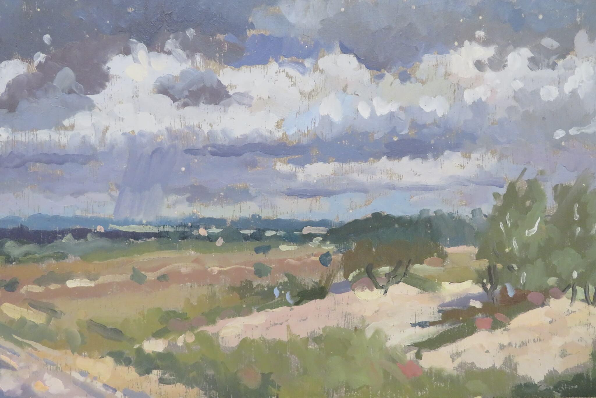 óleo inglés post impresionista ORIGINAL DE JOHN BOWEN (1941-2006) - Painting Impresionista de John Bowen 