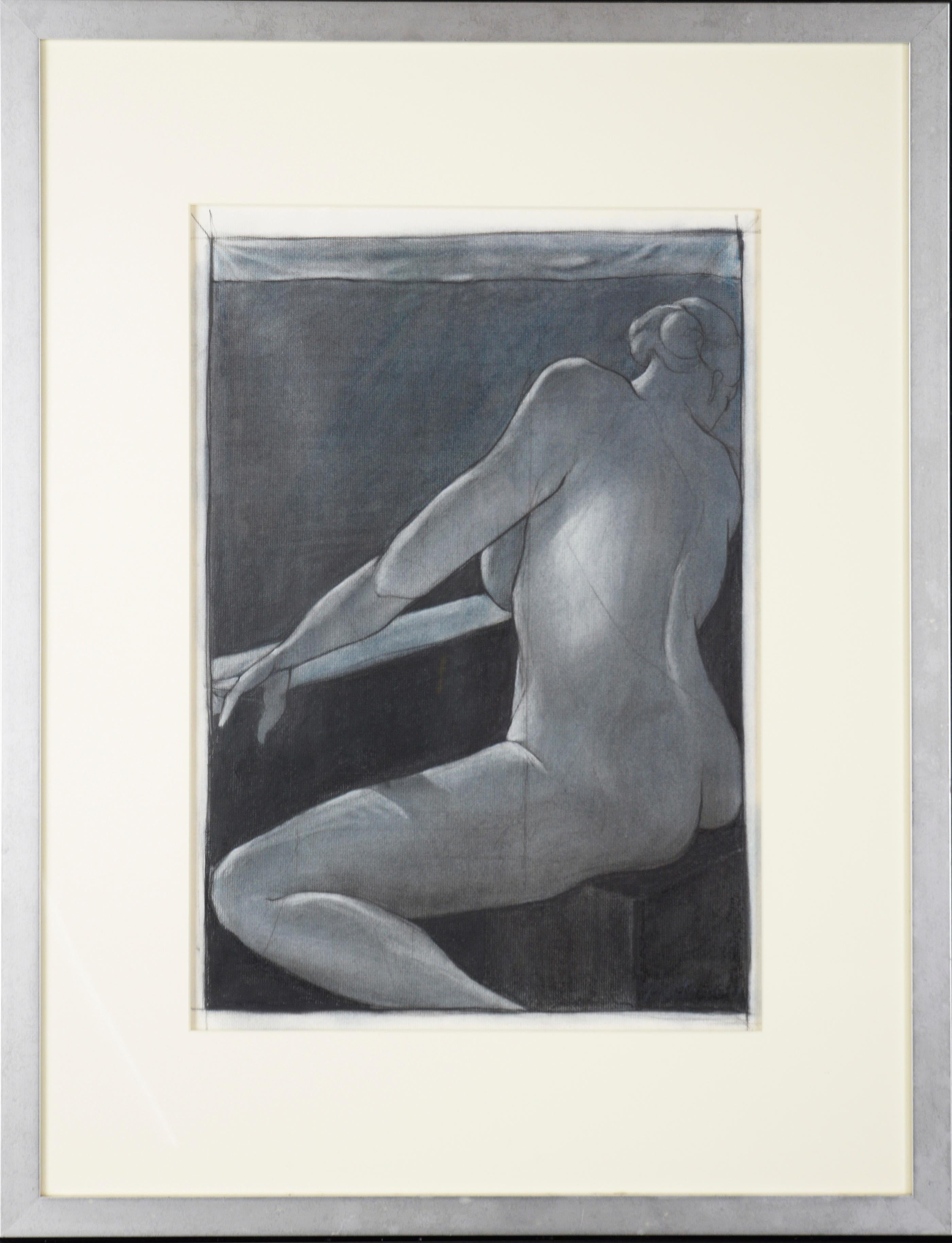 John Bowler Figurative Painting - "Moonlight Sonata" Figurative Nude Original Painting