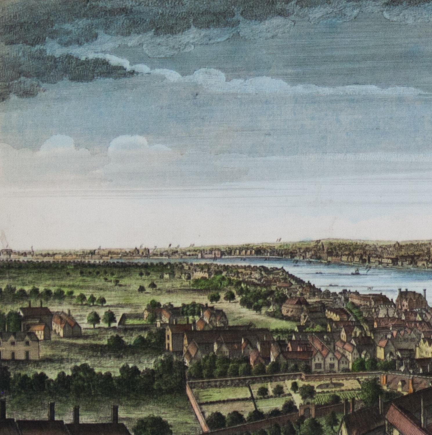 Vista de Londres tal como era en el año 1647 pub. por Boydell 1756 - Print de John Boydell