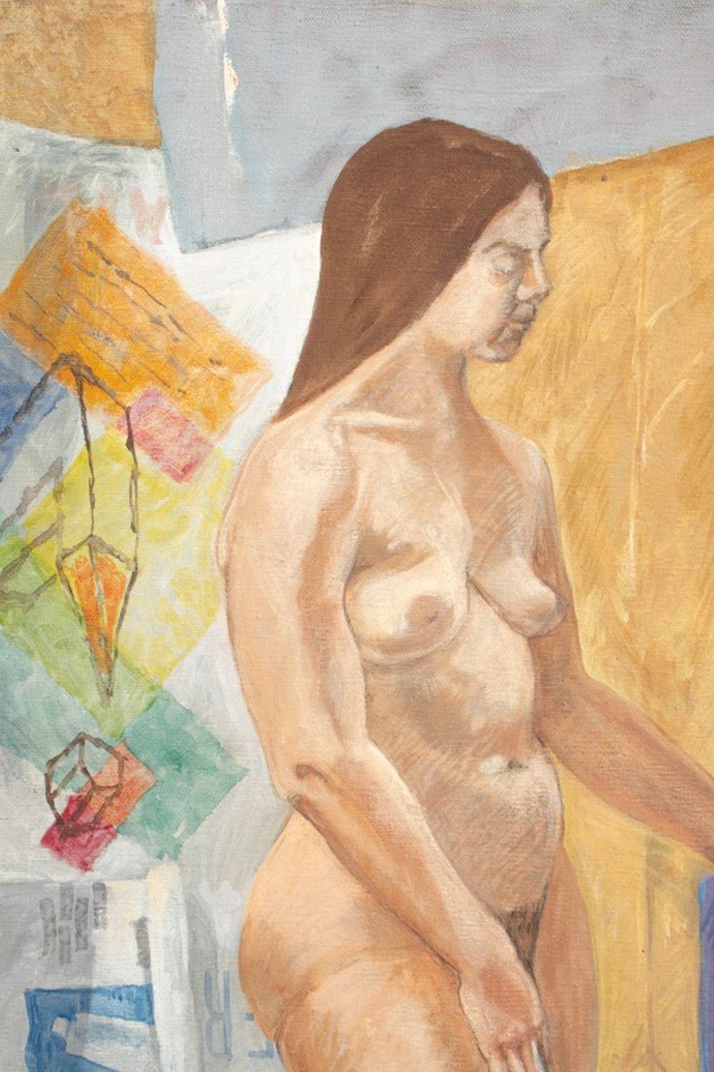 Zwei nackte weibliche Figuren – Painting von John Braden
