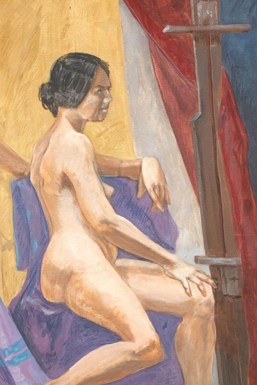 Zwei nackte weibliche Figuren (Moderne), Painting, von John Braden