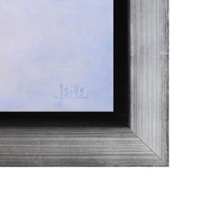 "Silver Dawn" Contemporary Landscape Waterscape Framed Oil on Canvas Painting