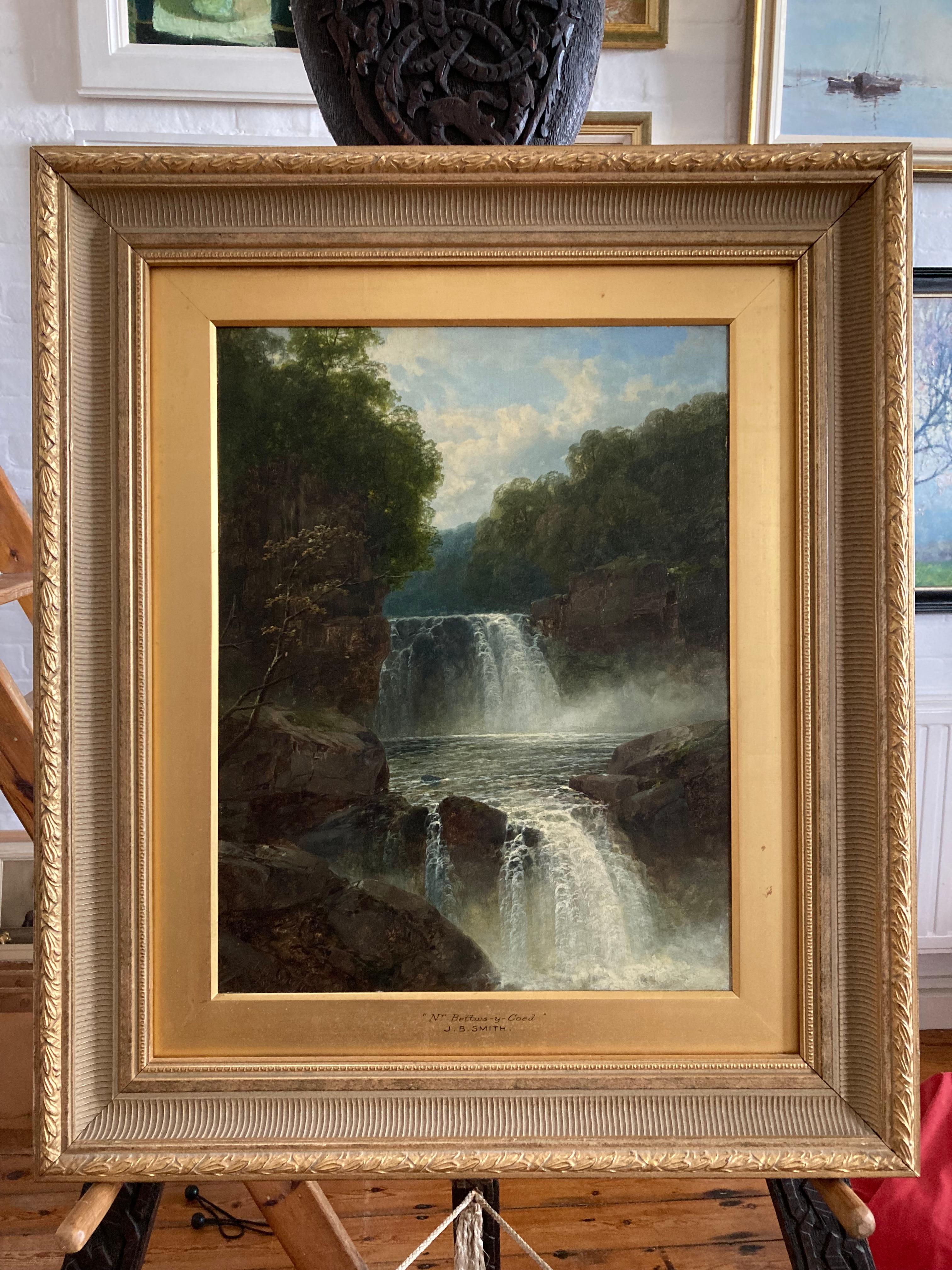 John Brandon Smith, Victorian view of Betwys-y-Coed waterfall, Wales 10