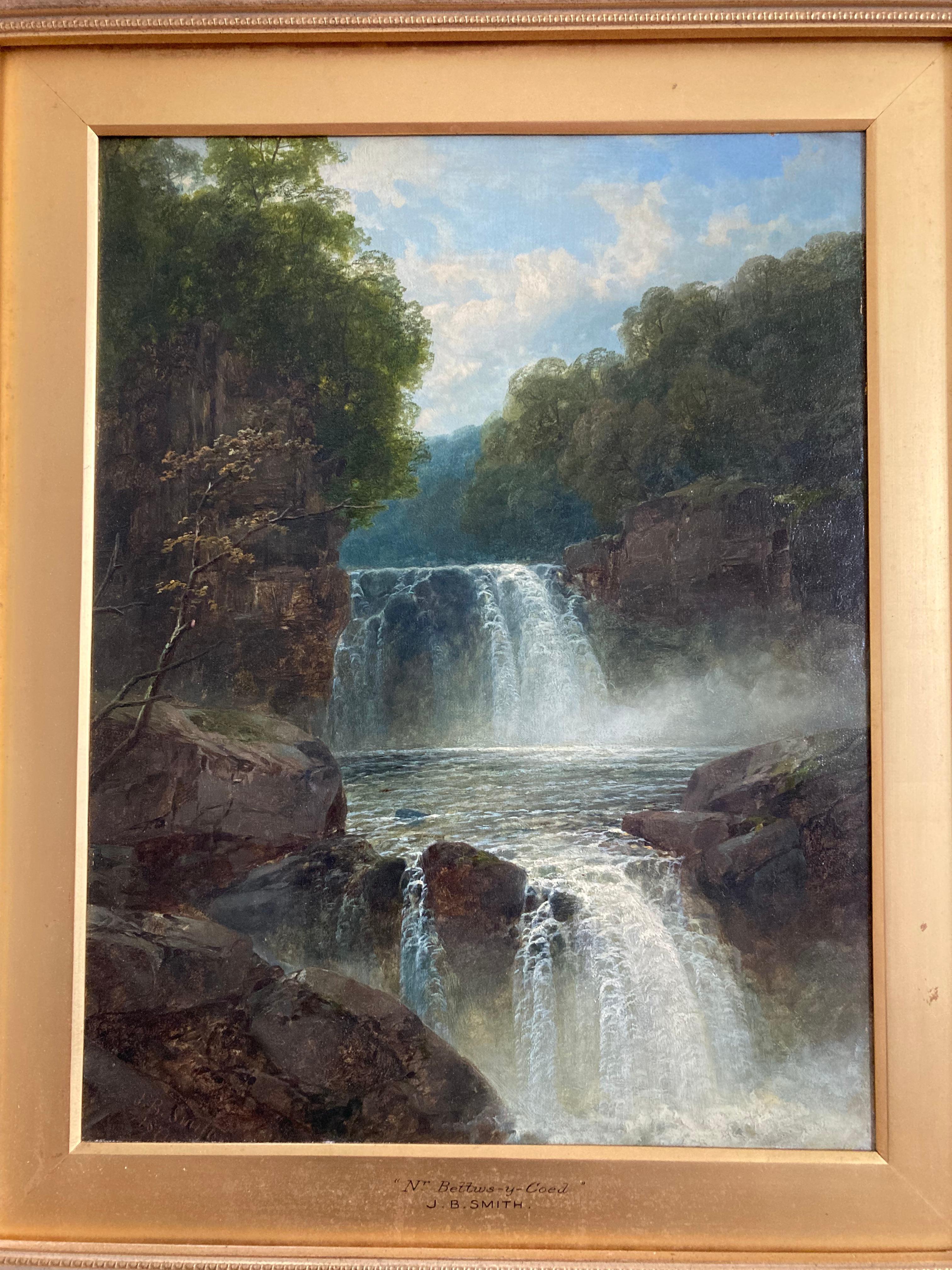 John Brandon Smith, Victorian view of Betwys-y-Coed waterfall, Wales 1
