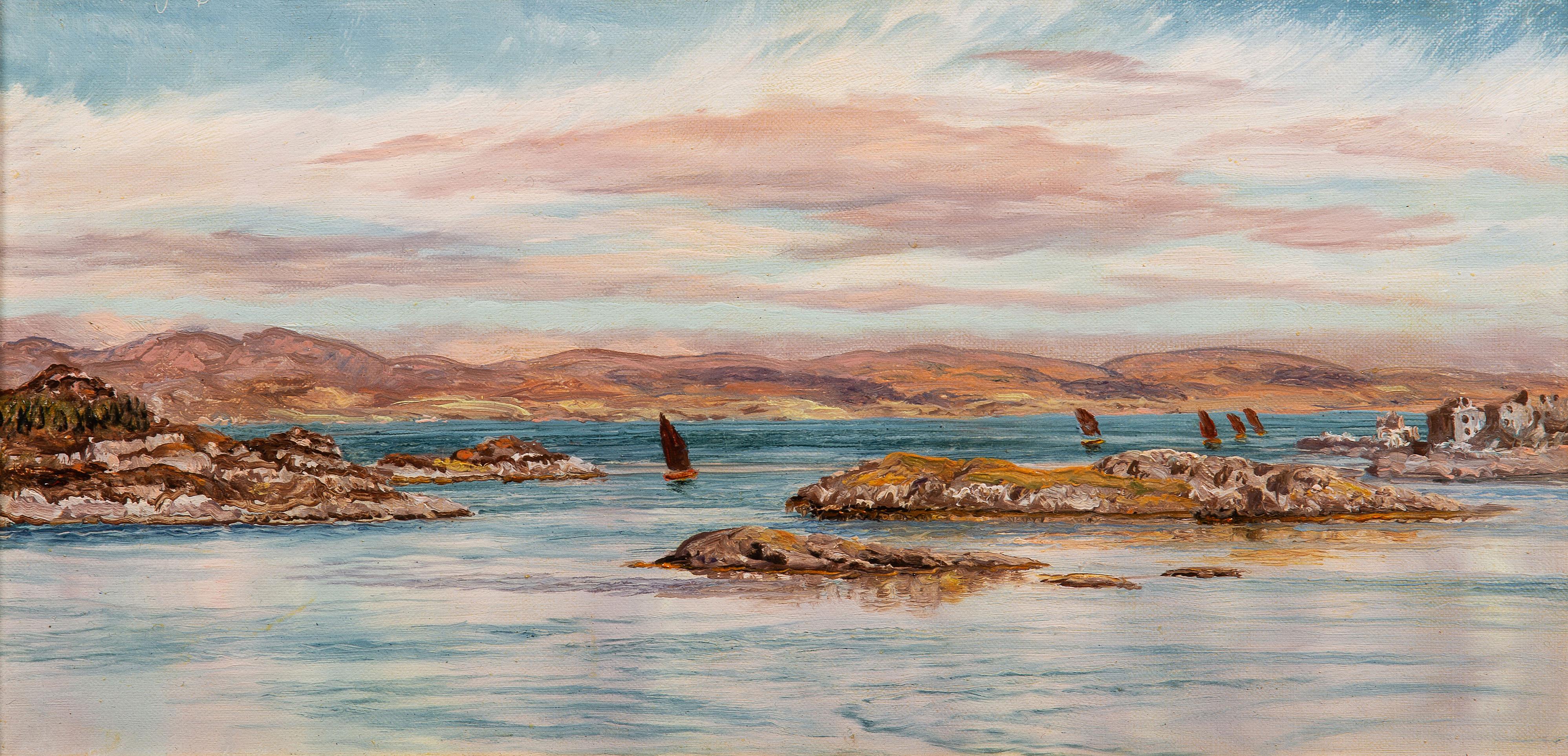 Tarbert, Scotland - Painting by John Brett