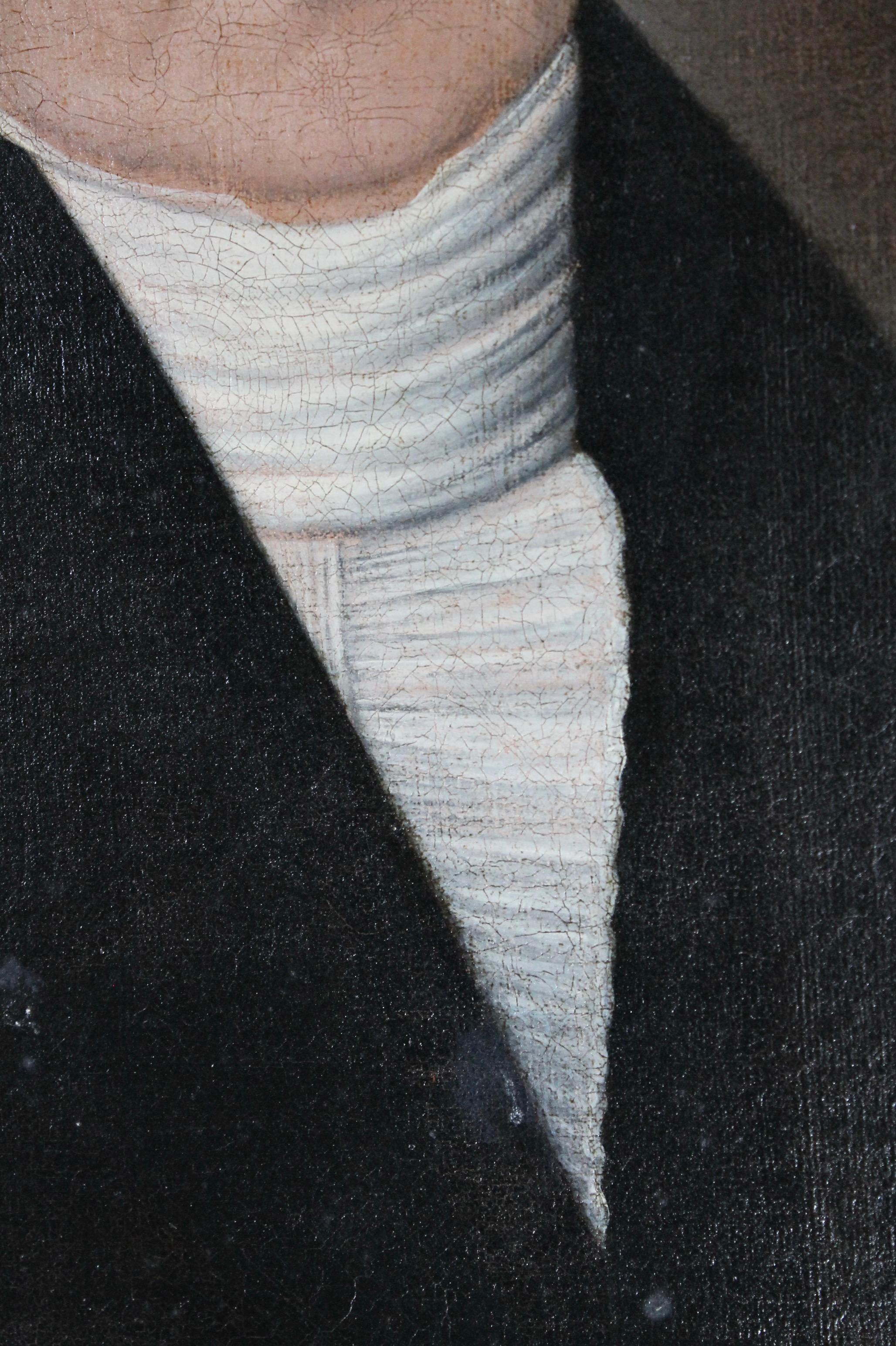 Hand-Painted John Brewster attributed Portrait of Dr.Jostan Osgood (1742-1812) For Sale