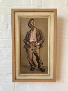 Portrait of a Welsh Miner from 1930s, Welsh Art